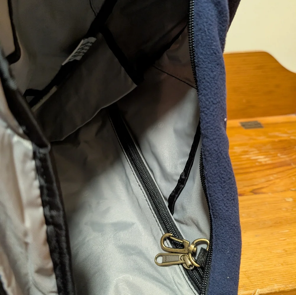 L.L.Bean AmeriBag Healthy Back Bag Fleece Sling Backpack Blue